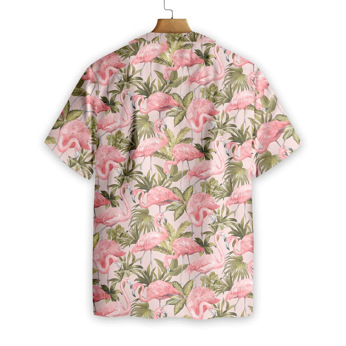 Flamingo Hawaiian Shirt, Tropical Aloha Shirt, Summer Aloha Hawaiian Shirt - Perfect Gift For Men Women, Friends, Family, Summer Lovers - Image 2