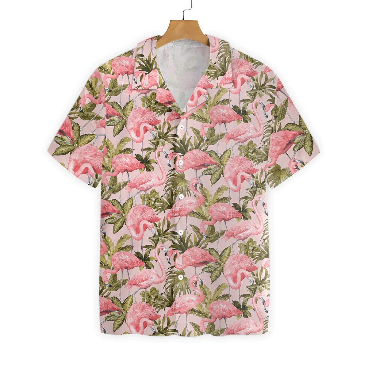 Flamingo Hawaiian Shirt, Tropical Aloha Shirt, Summer Aloha Hawaiian Shirt - Perfect Gift For Men Women, Friends, Family, Summer Lovers - Image 3