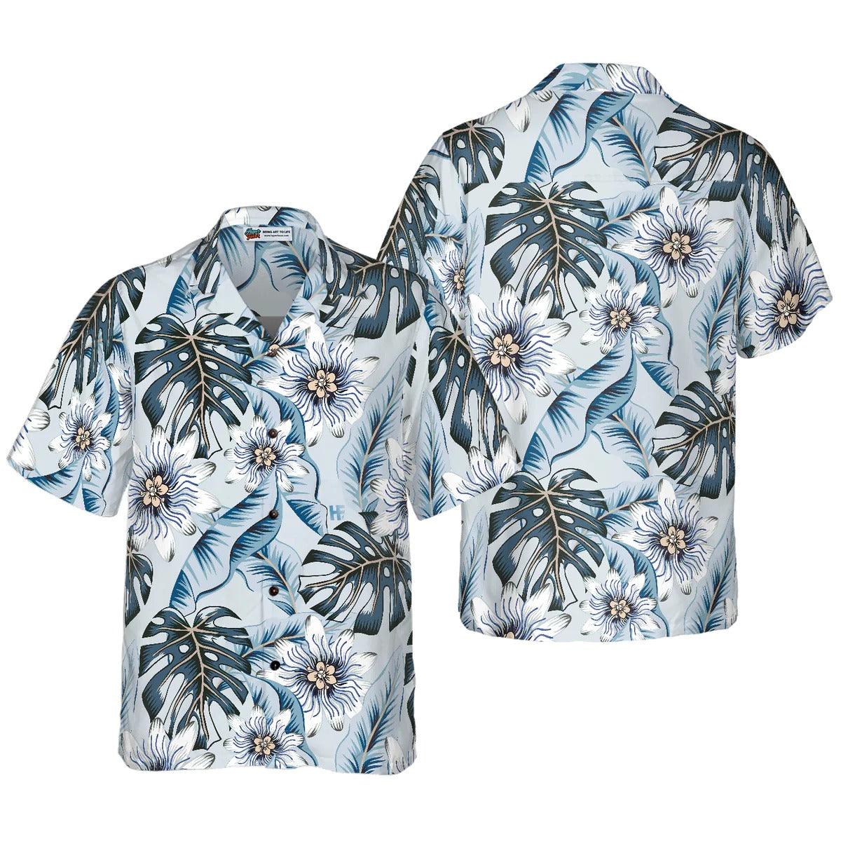 Flower Painting Pattern Hawaiian Shirt, Floral Hawaiian Shirt, Tropical Aloha Shirt For Men Women, Perfect Gift For Husband, Wife, Friend, Family