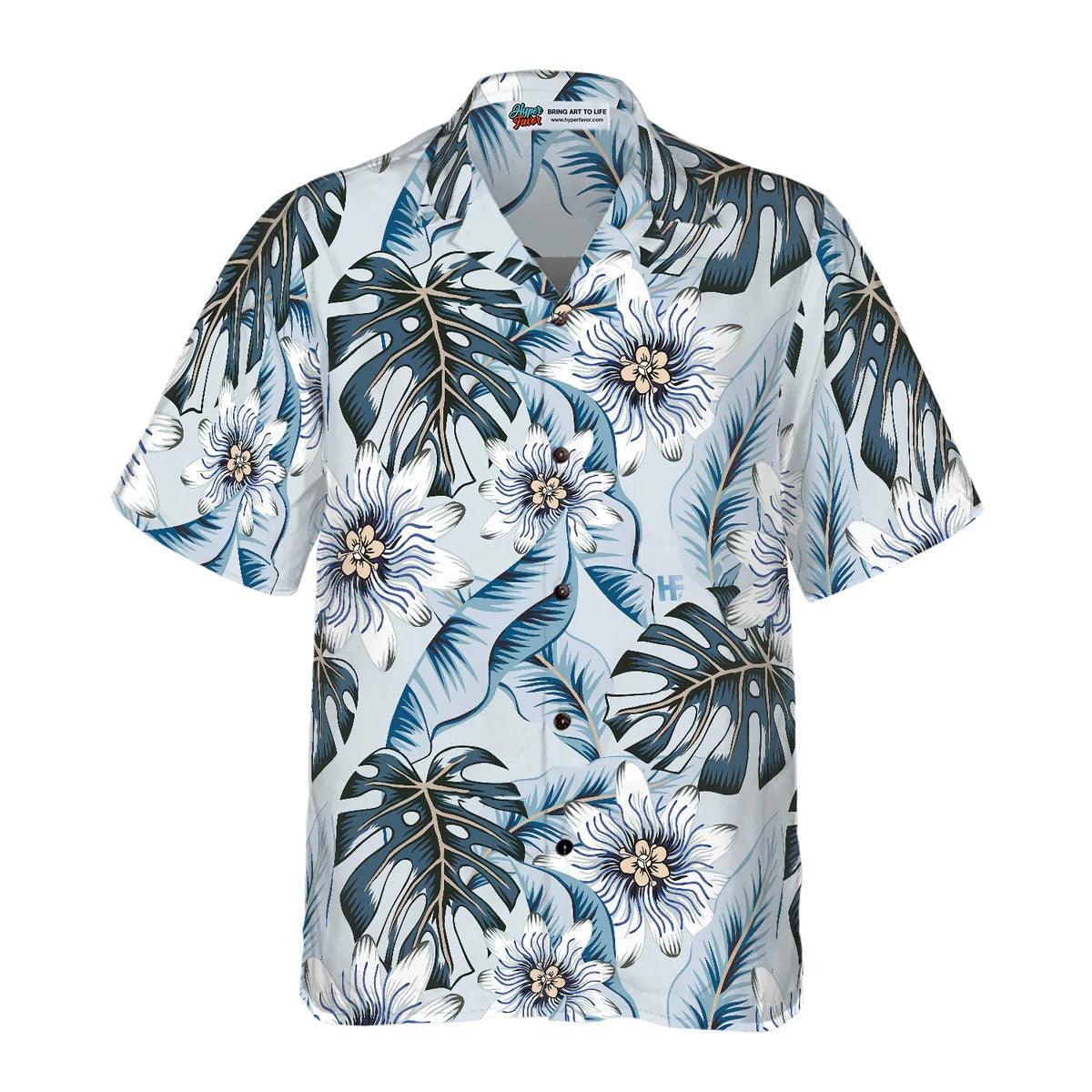 Flower Painting Pattern Hawaiian Shirt, Floral Hawaiian Shirt, Tropical Aloha Shirt For Men Women, Perfect Gift For Husband, Wife, Friend, Family - Image 3