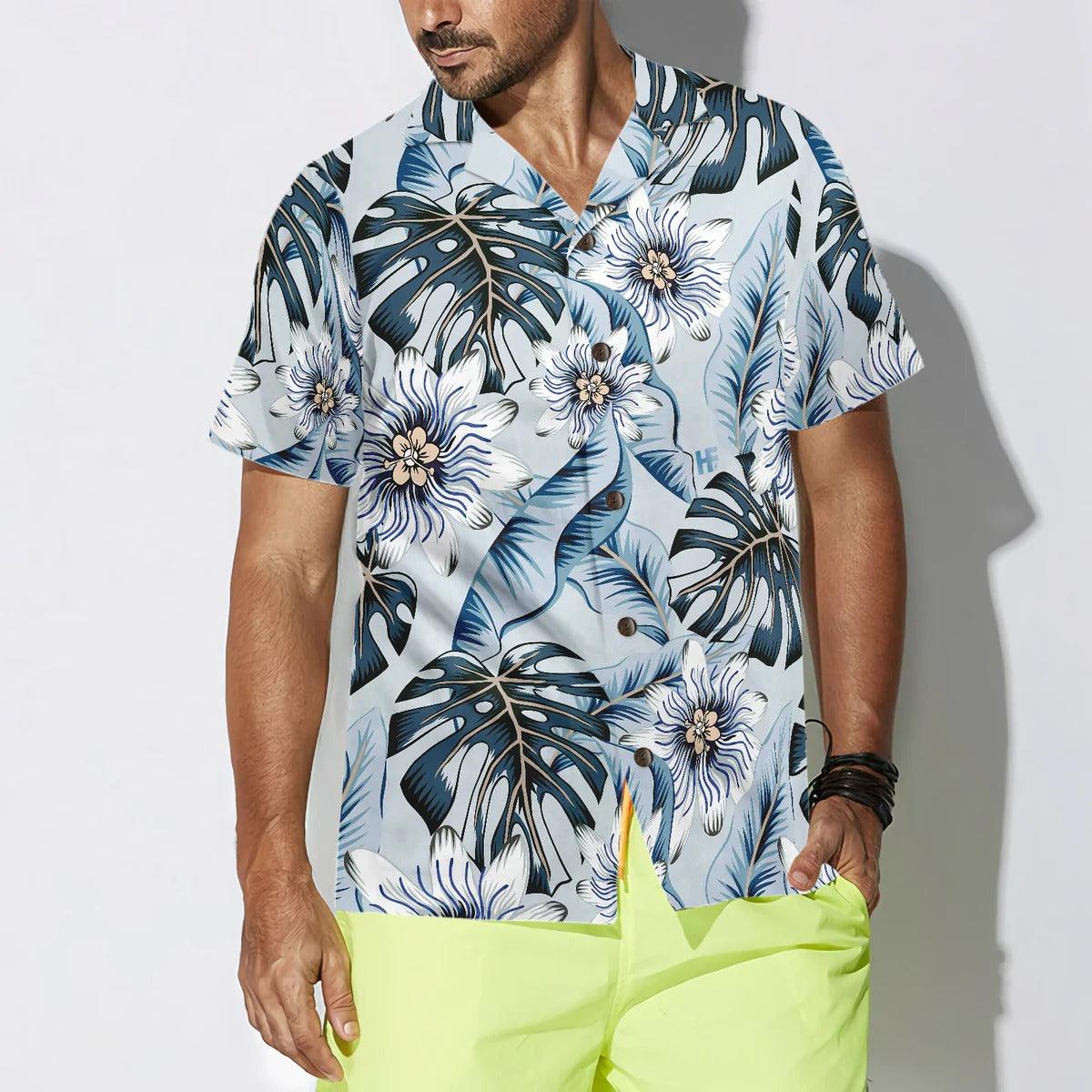 Flower Painting Pattern Hawaiian Shirt, Floral Hawaiian Shirt, Tropical Aloha Shirt For Men Women, Perfect Gift For Husband, Wife, Friend, Family - Image 4