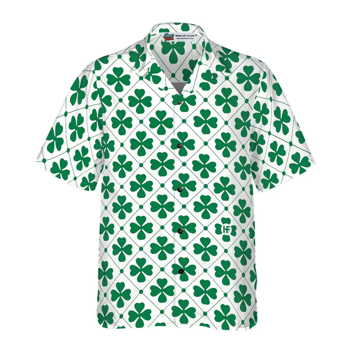 Four Leaf St Patrick's Day Aloha Hawaiian Shirt - Perfect Gift For Lover, Friend, Family - Image 4