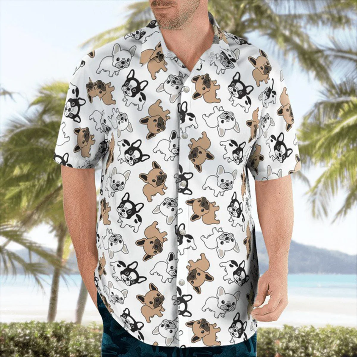 French Bulldog Aloha Hawaiian Shirt, Funny Bulldog Hawaiian Shirt, Bulldog Aloha Shirt For Summer - Perfect Gift For Men, Women, Dog Lover, Friend - Image 4