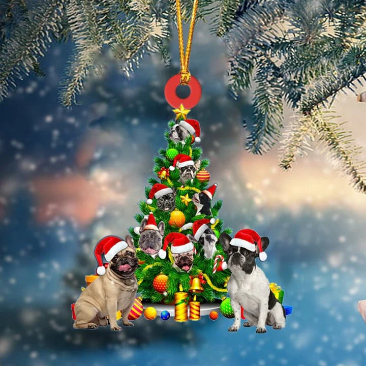 French Bulldog Dogs Christmas Tree Acrylic Ornament, Dog Gifts For Decor Home, Christmas Gift For Dog Lovers, Dog Owners - Image 2