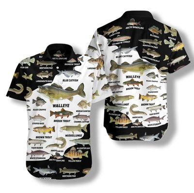 Freshwater Fish Types Hawaiian Shirt, Fish Aloha Shirt For Men - Perfect Gift For Fishing Lovers, Husband, Boyfriend, Friend, Family - Image 2