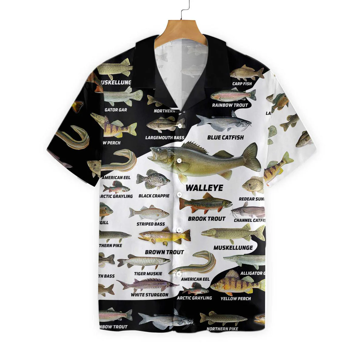 Freshwater Fish Types Hawaiian Shirt, Fish Aloha Shirt For Men - Perfect Gift For Fishing Lovers, Husband, Boyfriend, Friend, Family - Image 3