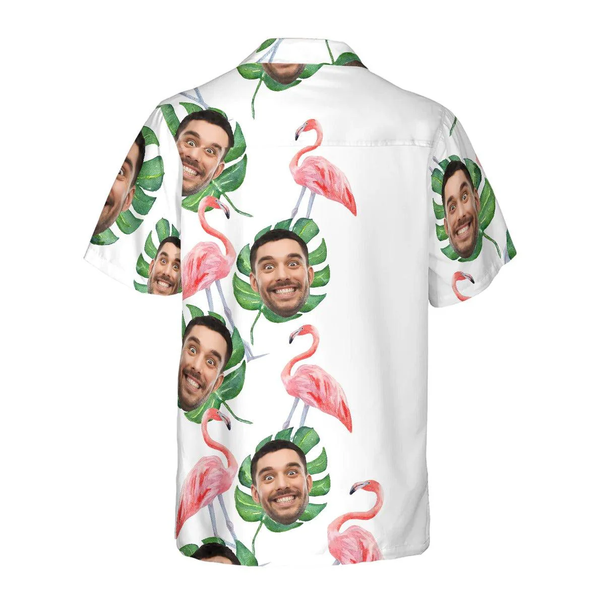 Funny Custom Face Flamingo Pattern Hawaiian Shirt, Custom Photo Hawaiian Shirt - Personalized Summer Gifts For Men, Women - Image 5