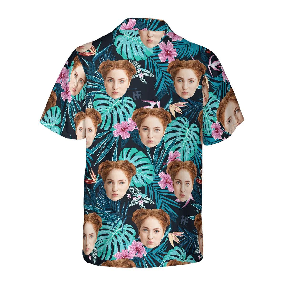 Funny Custom Face Tropical Pattern Hawaiian Shirt, Custom Photo Hawaiian Shirt - Personalized Summer Gifts For Men, Women - Image 5