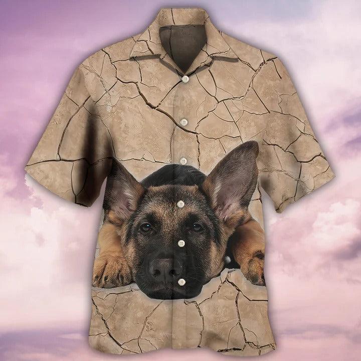 German Shepherd Aloha Hawaii Shirt - Dog On The Ground Hawaiian Shirt For Summer - Perfect Gift For Dog Lovers, Friend, Family - Image 2