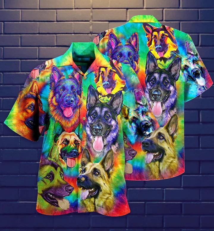 German Shepherd Aloha Hawaii Shirt - German Shepherd Dogs Love Summer Colorful Hawaiian Shirt For Summer - Perfect Gift For Dog Lovers, Friend, Family - Image 2