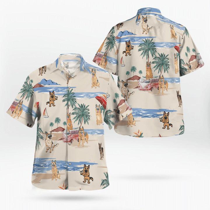 German Shepherd Aloha Hawaiian Shirt, German Shepherd Beach Hawaiian Shirt, Aloha Shirt For Summer - Perfect Gift For Men, Women, Dog Lover, Friend