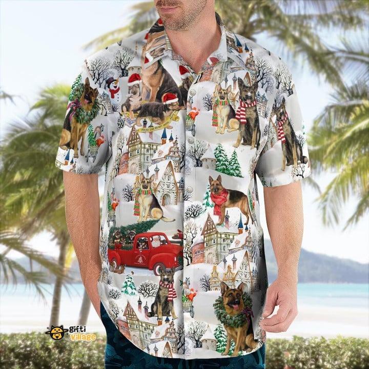German Shepherd Christmas Hawaii Shirt - Dog Hawaii Shirt - Perfect Gift For Dog Lovers, Friend, Family - Image 3