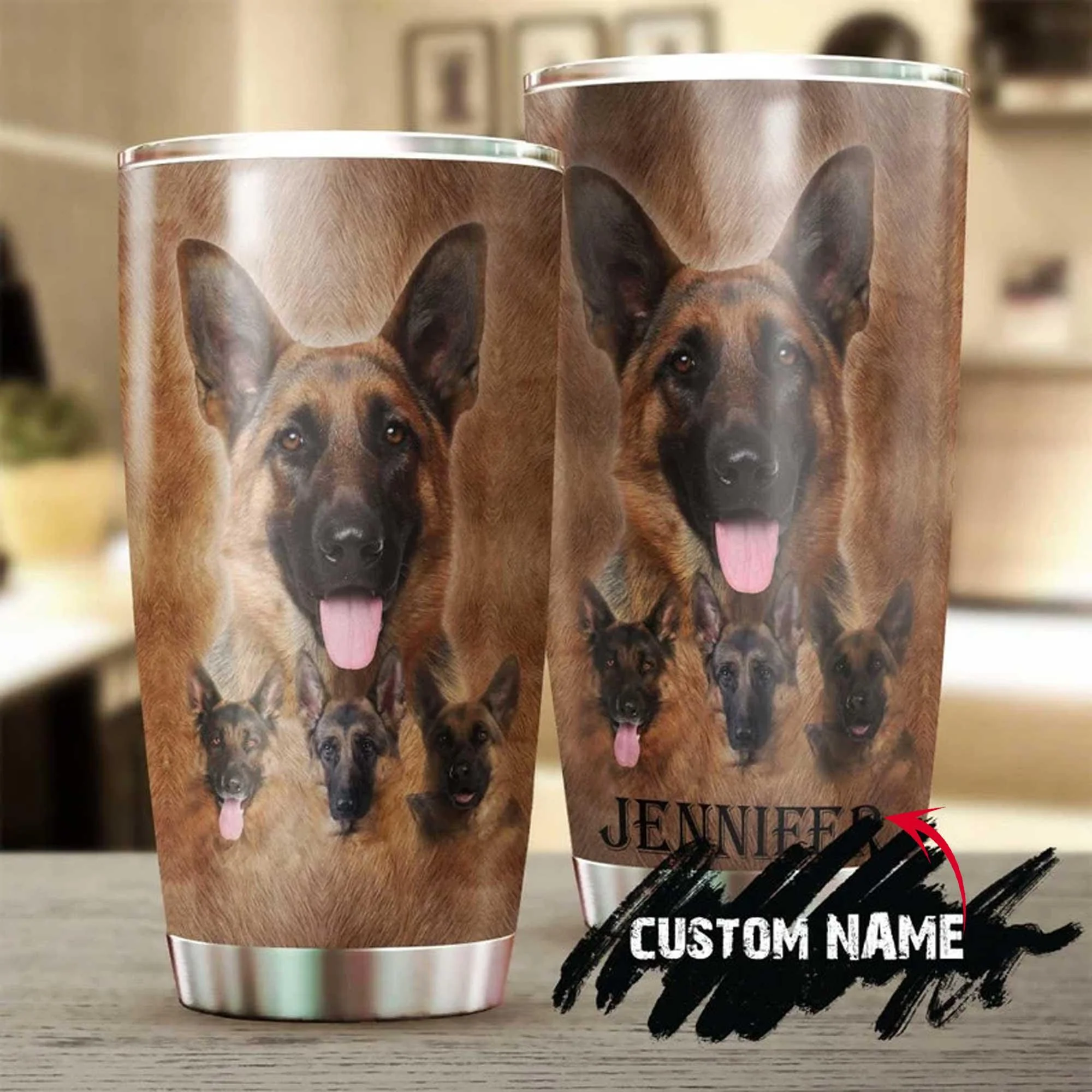German Shepherd Personalized Mother's Day Gift Tumbler - Gift For Dog Lover, Dog Mom, Dog Dad, Dog Lady - Awesome German Shepherd Lover Tumbler