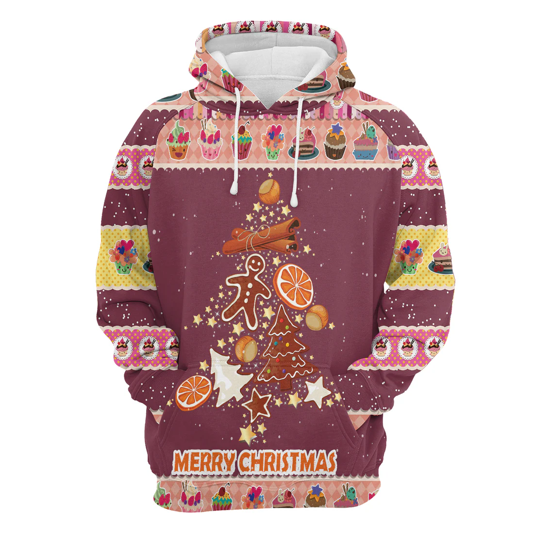 Gingerbread Premium Christmas Hoodie, Gingerbread Christmas Tree Christmas Unisex Hoodie For Men & Women - Perfect Gift For Christmas, Family - Image 4