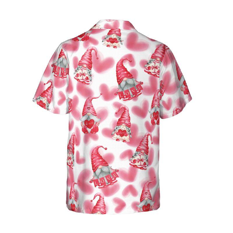 Gnome Aloha Hawaiian Shirts For Summer, Heart Love Hawaiian Set For Men Women, Valentine Gift For Husband Wife, Boyfriend, Girlfriend, Couple - Image 4