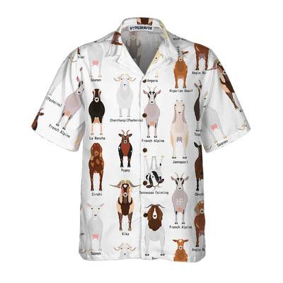 Goat Hawaiian Shirt, Goat Breeds, Funny Goat Aloha Shirt For Men - Perfect Gift For Men, Husband, Boyfriend, Friend, Family - Image 2