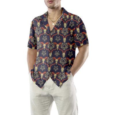 Goat Hawaiian Shirt, Goat Head Satanic Aloha Shirt For Men - Perfect Gift For Men, Husband, Boyfriend, Friend, Family - Image 5