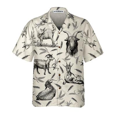 Goat Hawaiian Shirt, Vintage Goat Aloha Shirt For Men - Perfect Gift For Farm Lovers, Men, Husband, Boyfriend, Friend, Family - Image 3