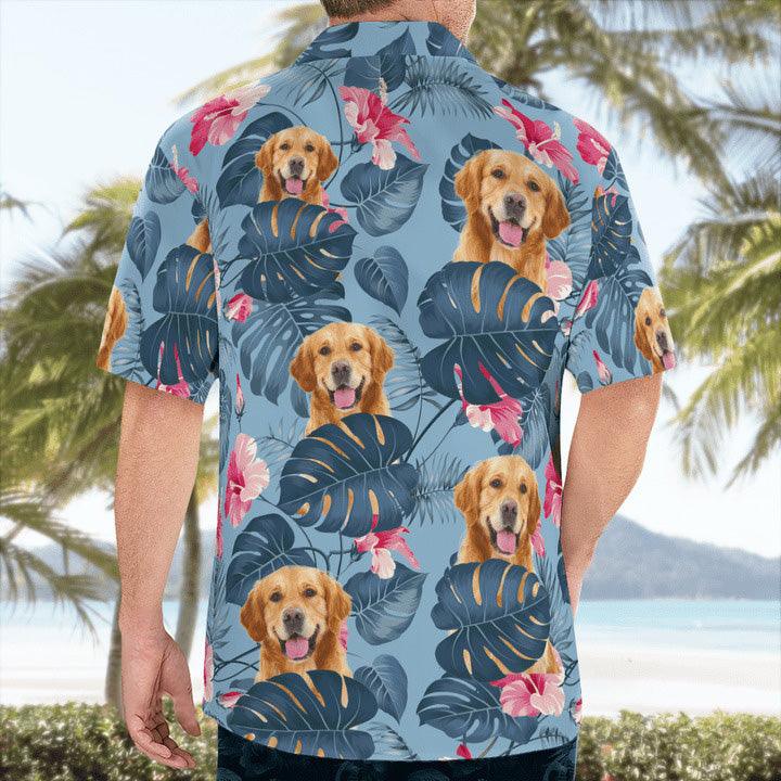 Golden Retriever Aloha Hawaiian Shirt, Golden Retriever Tropical Floral Pattern Aloha Shirt For Summer- Perfect Gift For Men, Women, Dog Lover, Friend