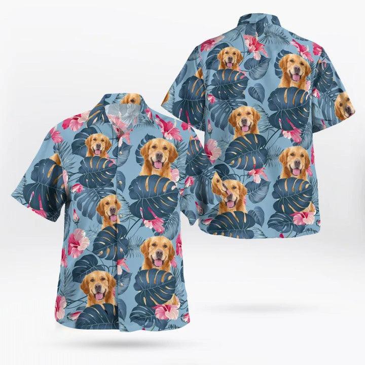 Golden Retriever Aloha Hawaiian Shirt, Golden Retriever Tropical Floral Pattern Aloha Shirt For Summer- Perfect Gift For Men, Women, Dog Lover, Friend - Image 4