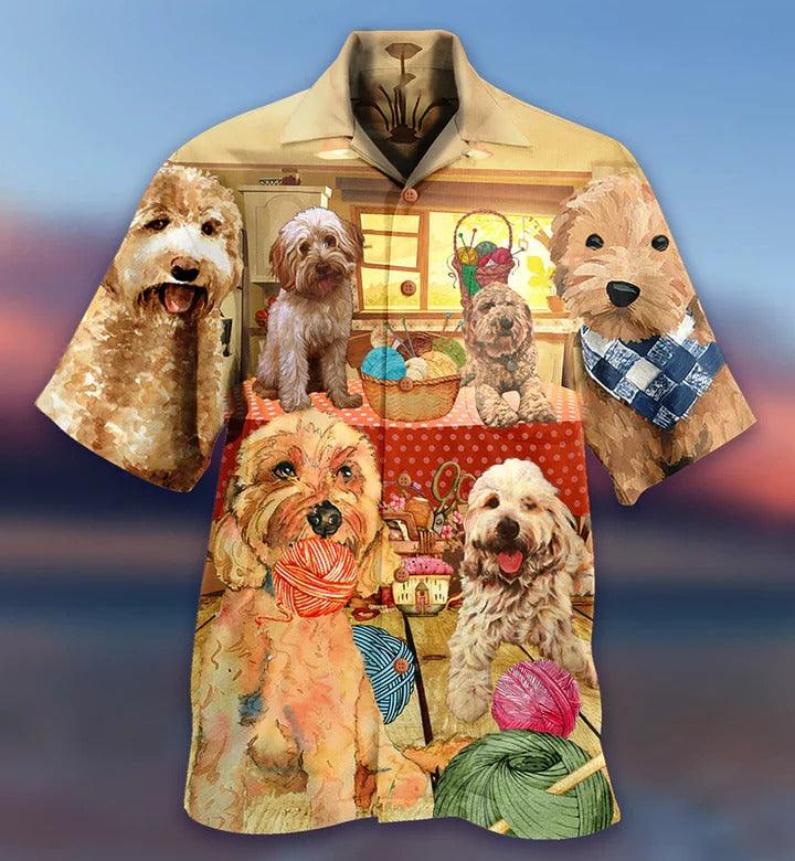 Goldendoodle Aloha Hawaii Shirt - Lovely Dog Crochet Hawaiian Shirt For Summer - Perfect Gift For Dog Lovers, Friend, Family - Image 2