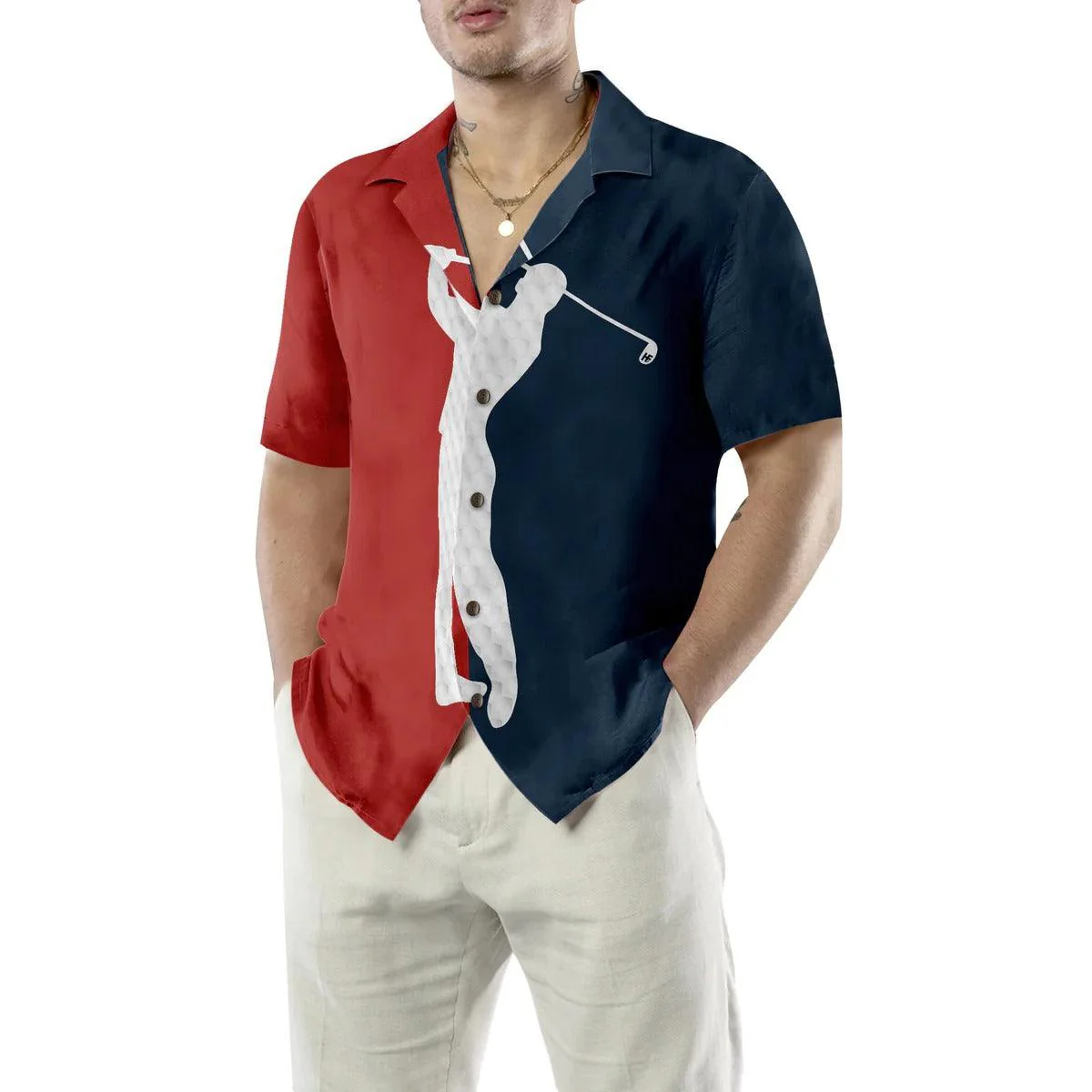 Golf Aloha Hawaiian Shirt, Golf Two Colors Hawaiian Shirt, Golf Aloha Shirt For Summer - Perfect Gift For Men, Women, Golf Lover, Friend, Family - Image 4