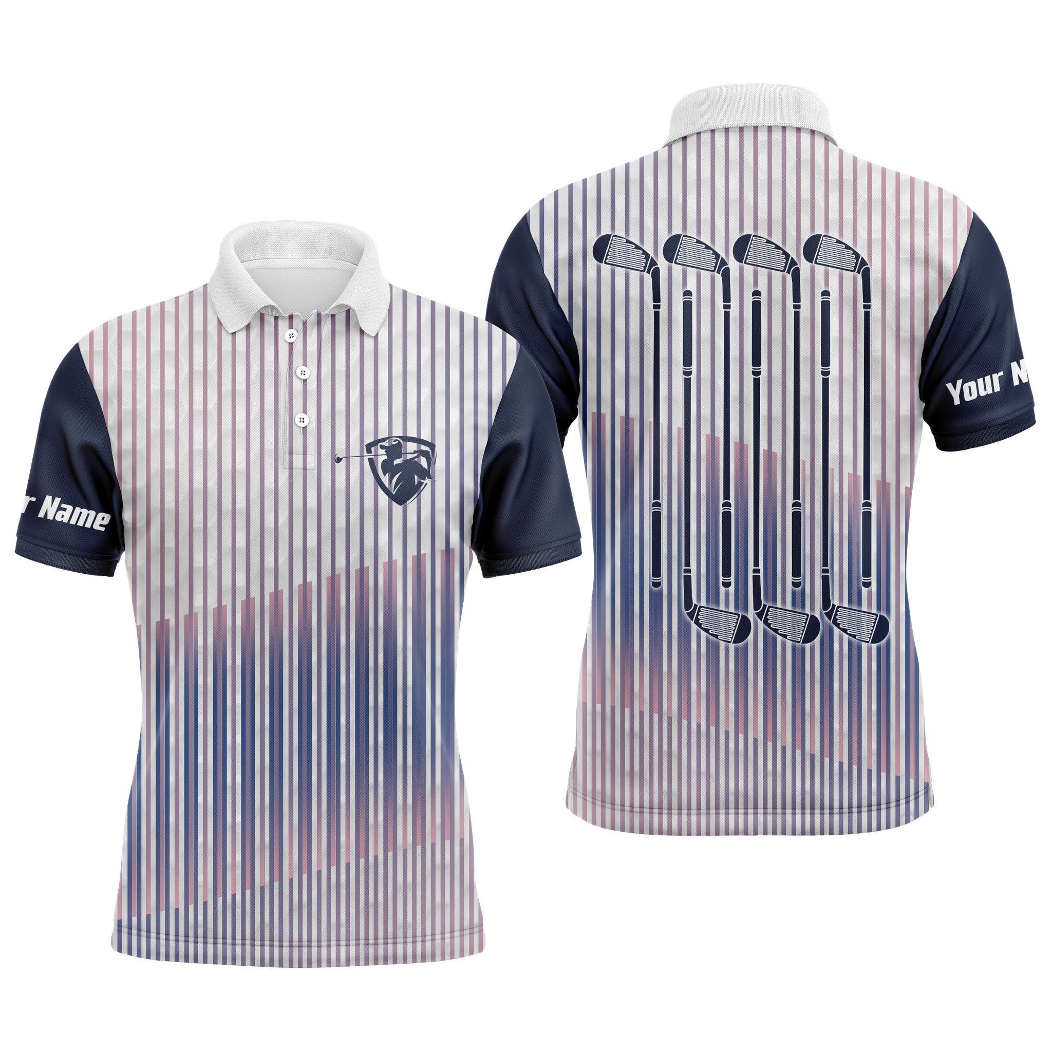 Golf Custom Name Men Polo Shirt, Golf Clubs Personalized Men Polo Shirts, Perfect Gift For Golf Fans, Golfing Gift For Male, Golfers, Golf Lovers - Image 2