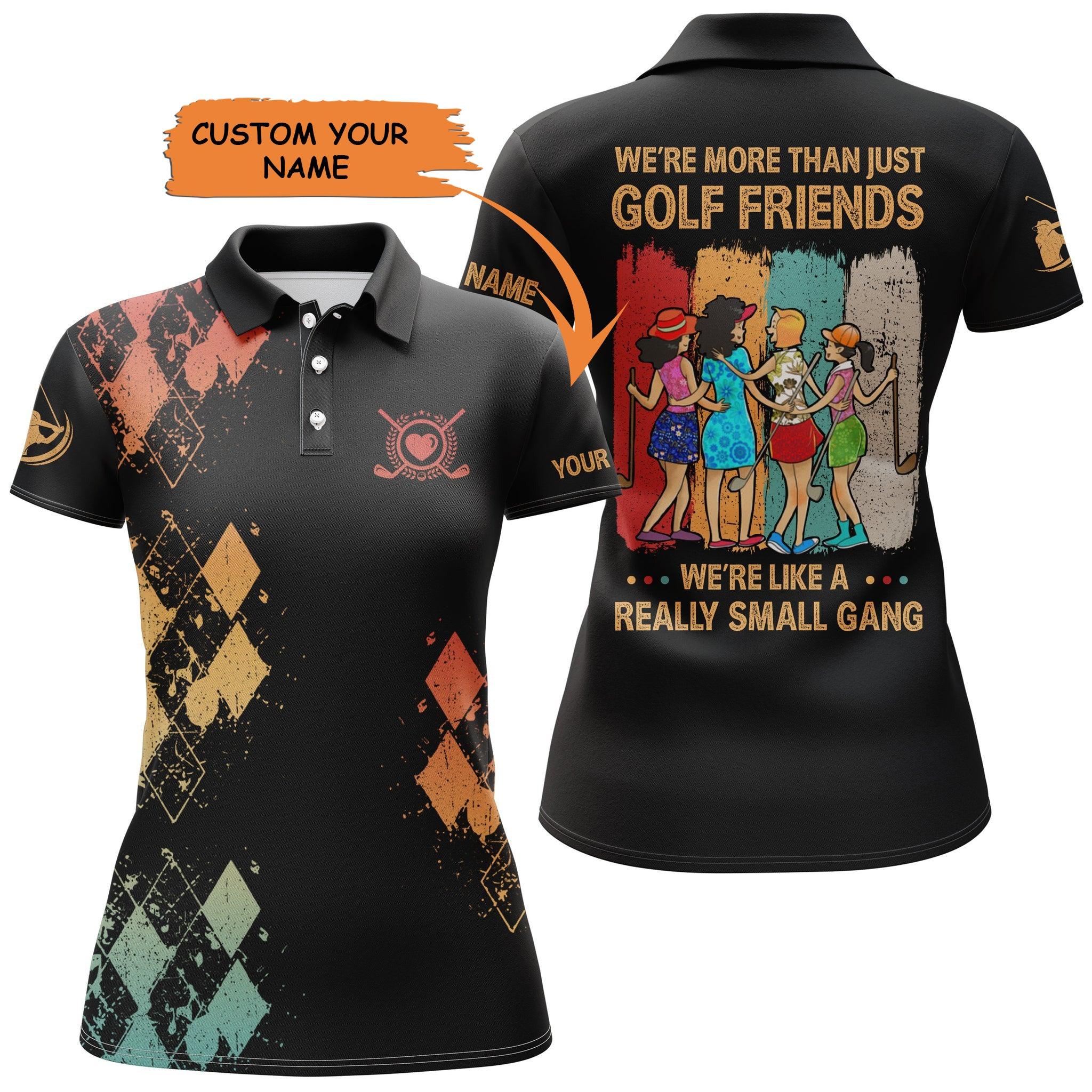 Golf Custom Name Women Polo Shirt, Colorful Argyle Pattern Golf Friends Personalized Women Polo Shirt - Perfect Gift For Ladies, Golf Lovers, Golfers