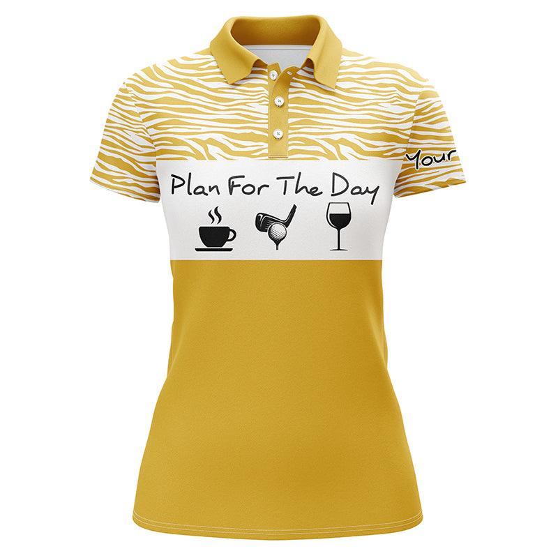 Golf Custom Name Women Polo Shirt, Plan For The Day Coffee Golf Wine, Funny Personalized Women Polo Shirts, Gift For Ladies, Golfers, Golf Lovers - Image 10