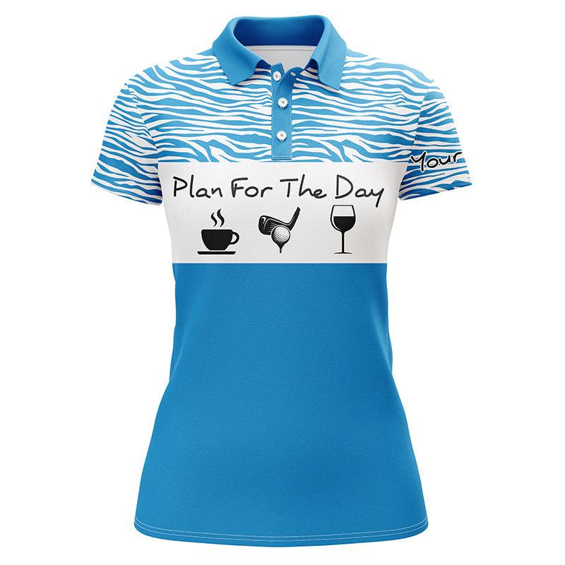 Golf Custom Name Women Polo Shirt, Plan For The Day Coffee Golf Wine, Funny Personalized Women Polo Shirts, Gift For Ladies, Golfers, Golf Lovers - Image 8