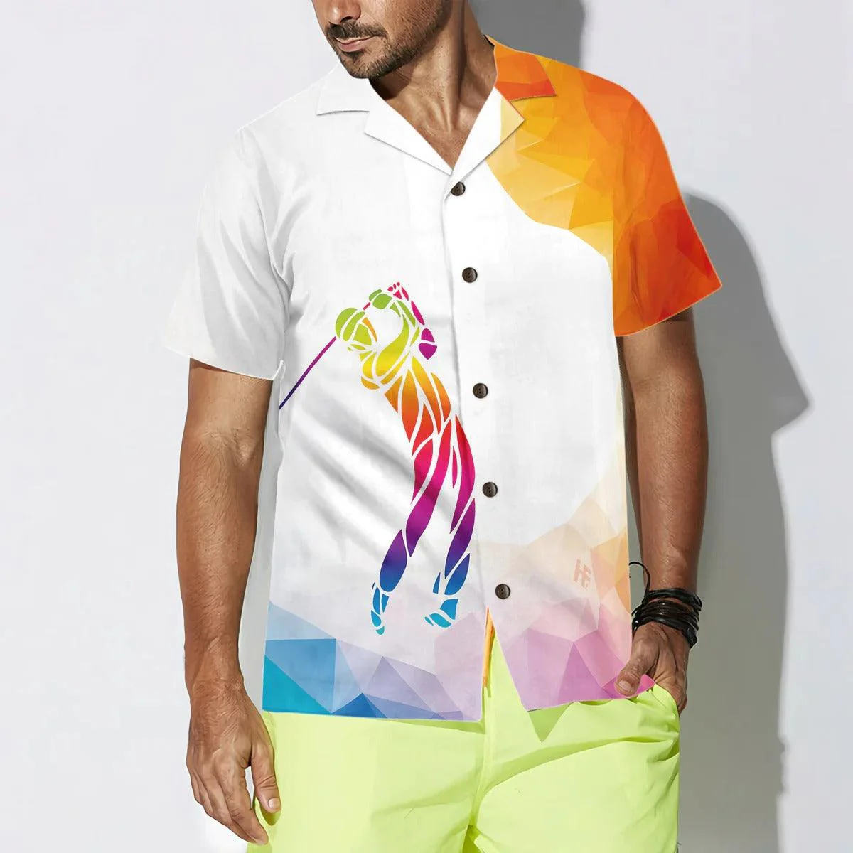 Golf Hawaiian Shirt, Creative Silhouette Of Golf Player Hawaiian Shirt, Summer Aloha Shirt - Perfect Gift For Men, Women, Husband, Friend, Family - Image 4