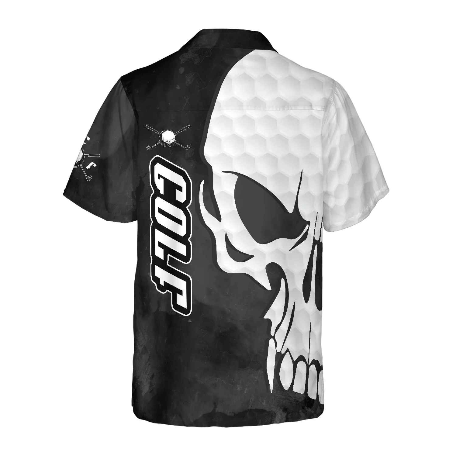Golf Hawaiian Shirt, Golf and Skull, Black White Summer Aloha Shirt For Men Women, Perfect Gift For Husband, Wife, Friend, Family, Golfer - Image 3