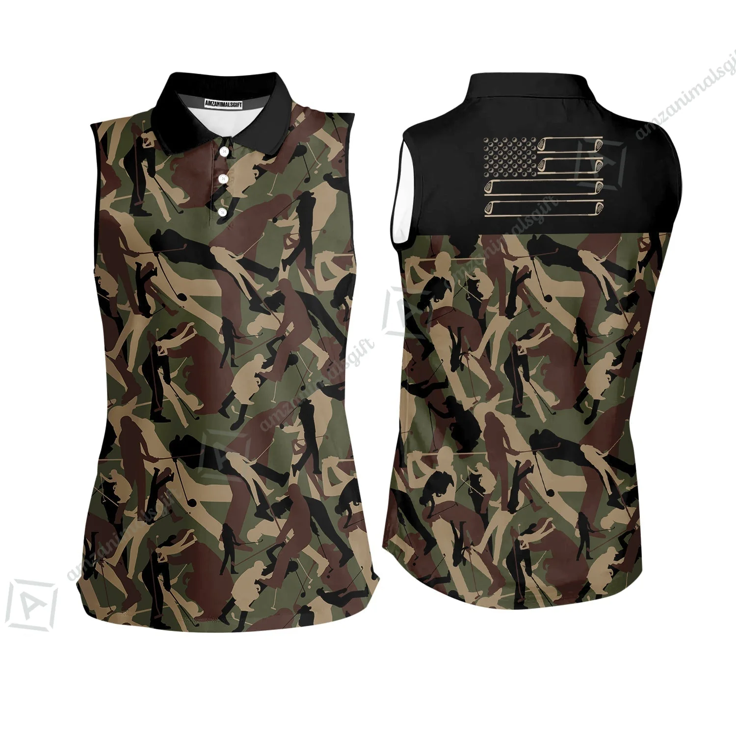 Golf Hawaiian Shirt - Golf Camouflage Pattern Golf Hawaiian Shirt, Military Golfing Hawaiian Shirt, Camo Golf Shirt - Image 3