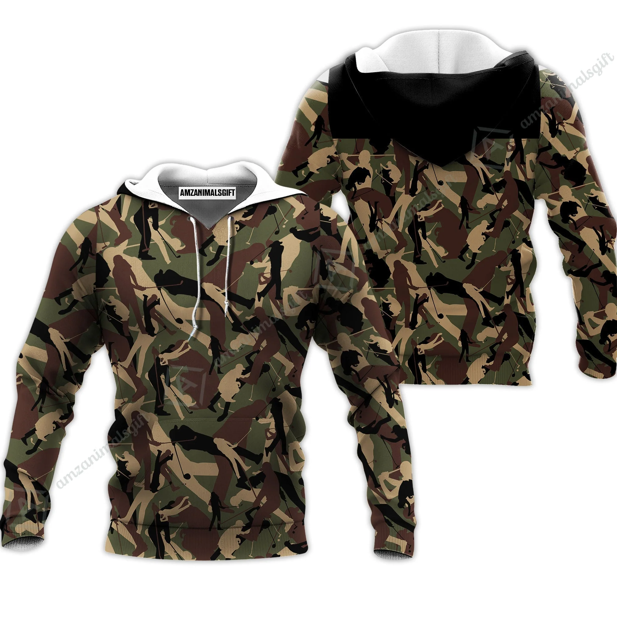 Golf Hawaiian Shirt - Golf Camouflage Pattern Golf Hawaiian Shirt, Military Golfing Hawaiian Shirt, Camo Golf Shirt - Image 6