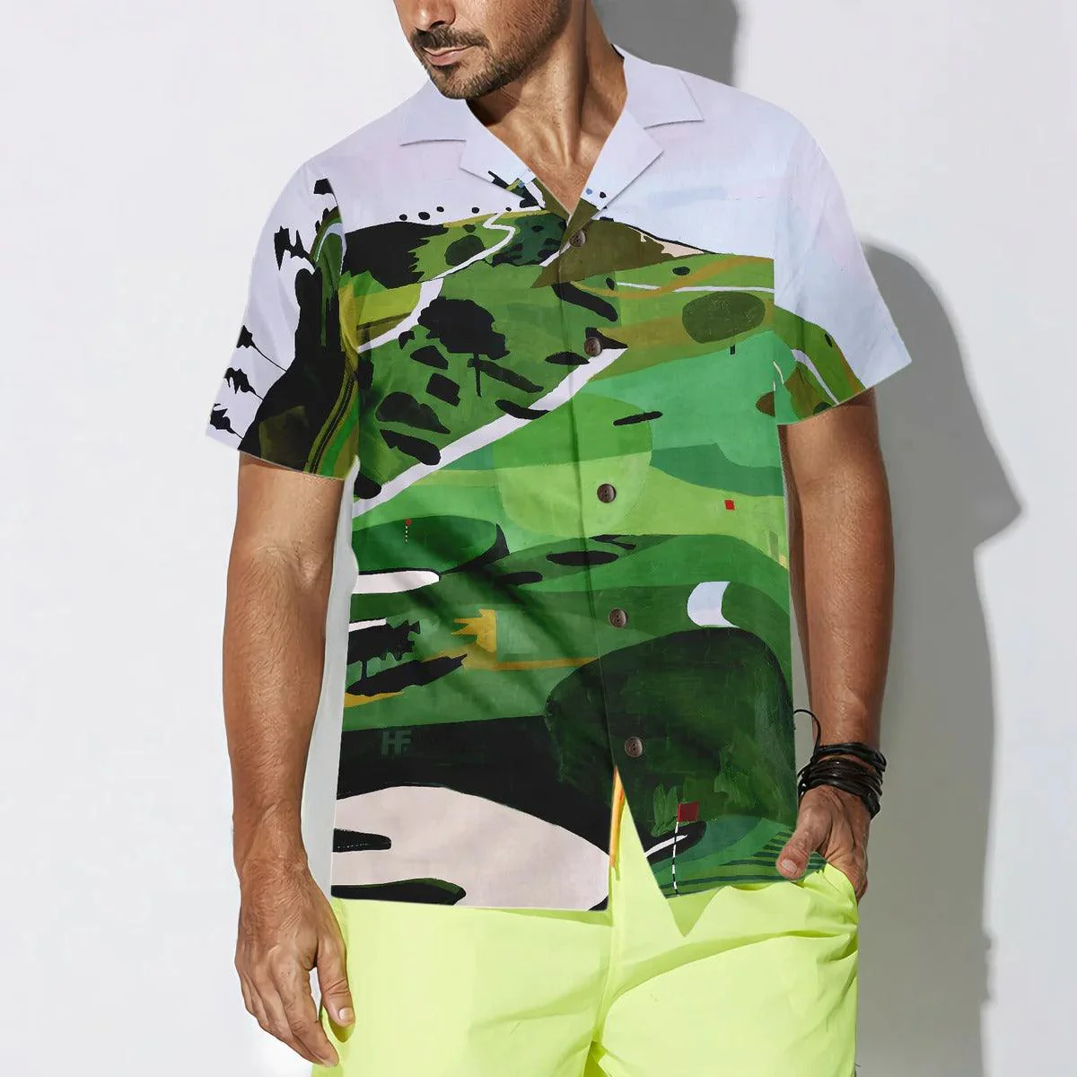 Golf Hawaiian Shirt, Golf Course Canvas Aloha Hawaiian Shirt, Golf Hawaiian Shirt For Summer - Perfect Gift For Men, Women, Golf Lover, Friend, Family - Image 4
