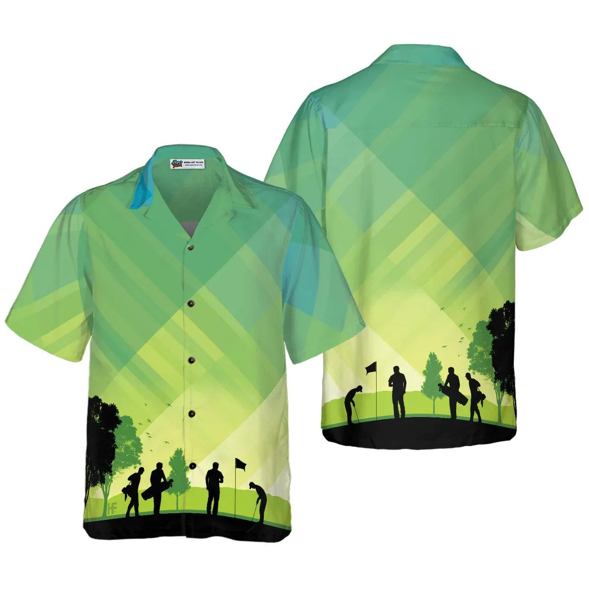 Golf Hawaiian Shirt, Golf Stock Illustration Aloha Hawaiian Shirt For Summer, Golf Aloha Shirt - Perfect Gift For Men, Women, Golf Lover, Friend