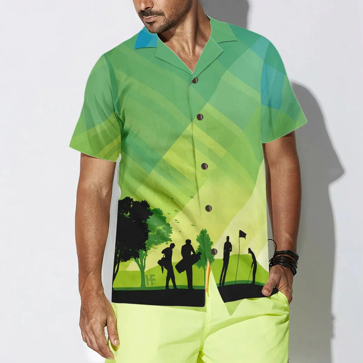 Golf Hawaiian Shirt, Golf Stock Illustration Aloha Hawaiian Shirt For Summer, Golf Aloha Shirt - Perfect Gift For Men, Women, Golf Lover, Friend - Image 4