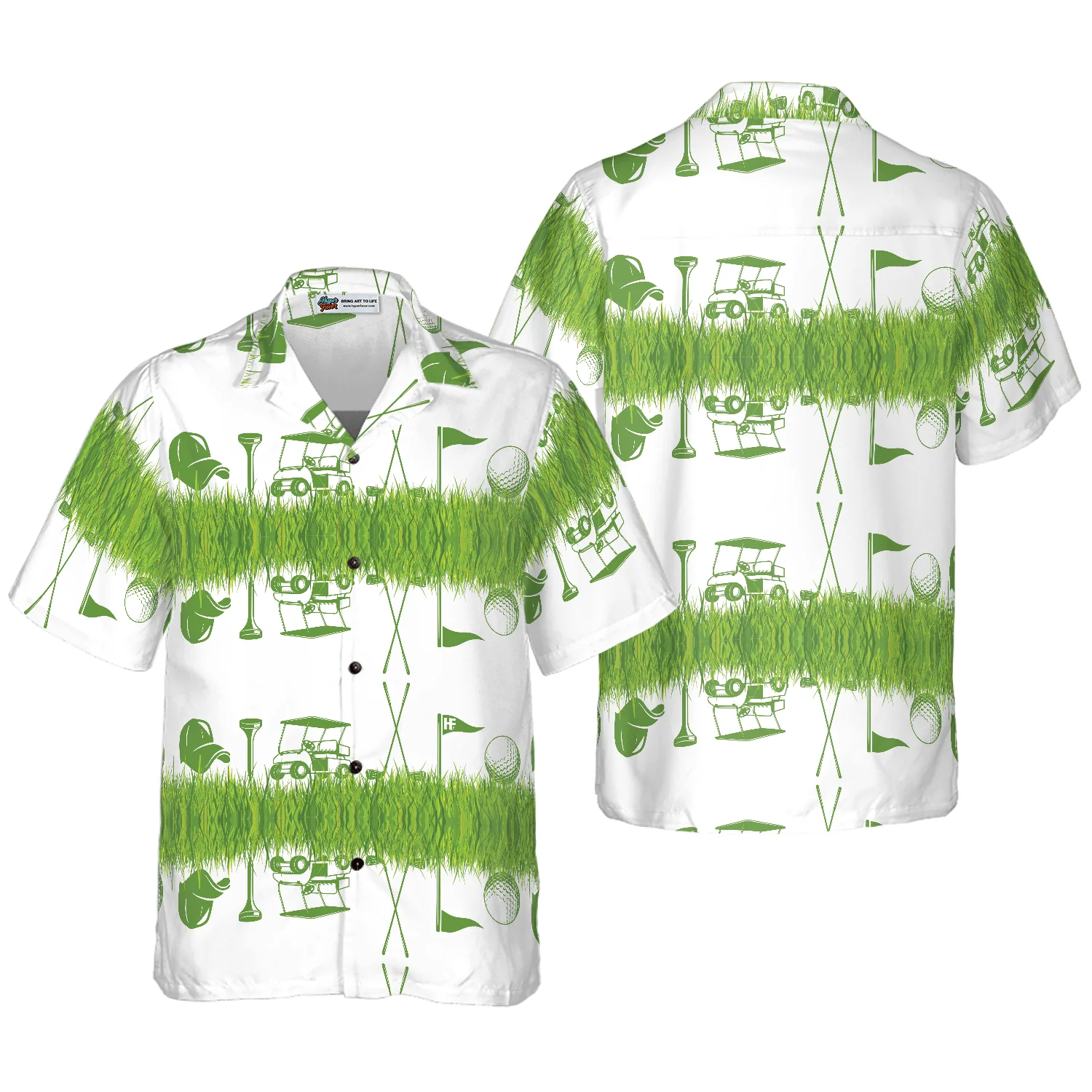 Golf Hawaiian Shirt Icon Seamless Pattern, Colorful Summer Aloha Shirt For Men Women, Perfect Gift For Friend, Team, Golf Lovers, Golfer