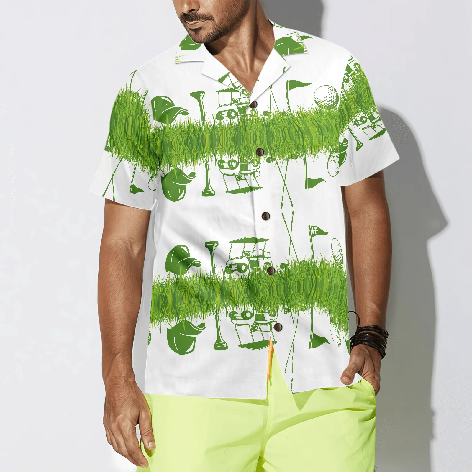 Golf Hawaiian Shirt Icon Seamless Pattern, Colorful Summer Aloha Shirt For Men Women, Perfect Gift For Friend, Team, Golf Lovers, Golfer - Image 2