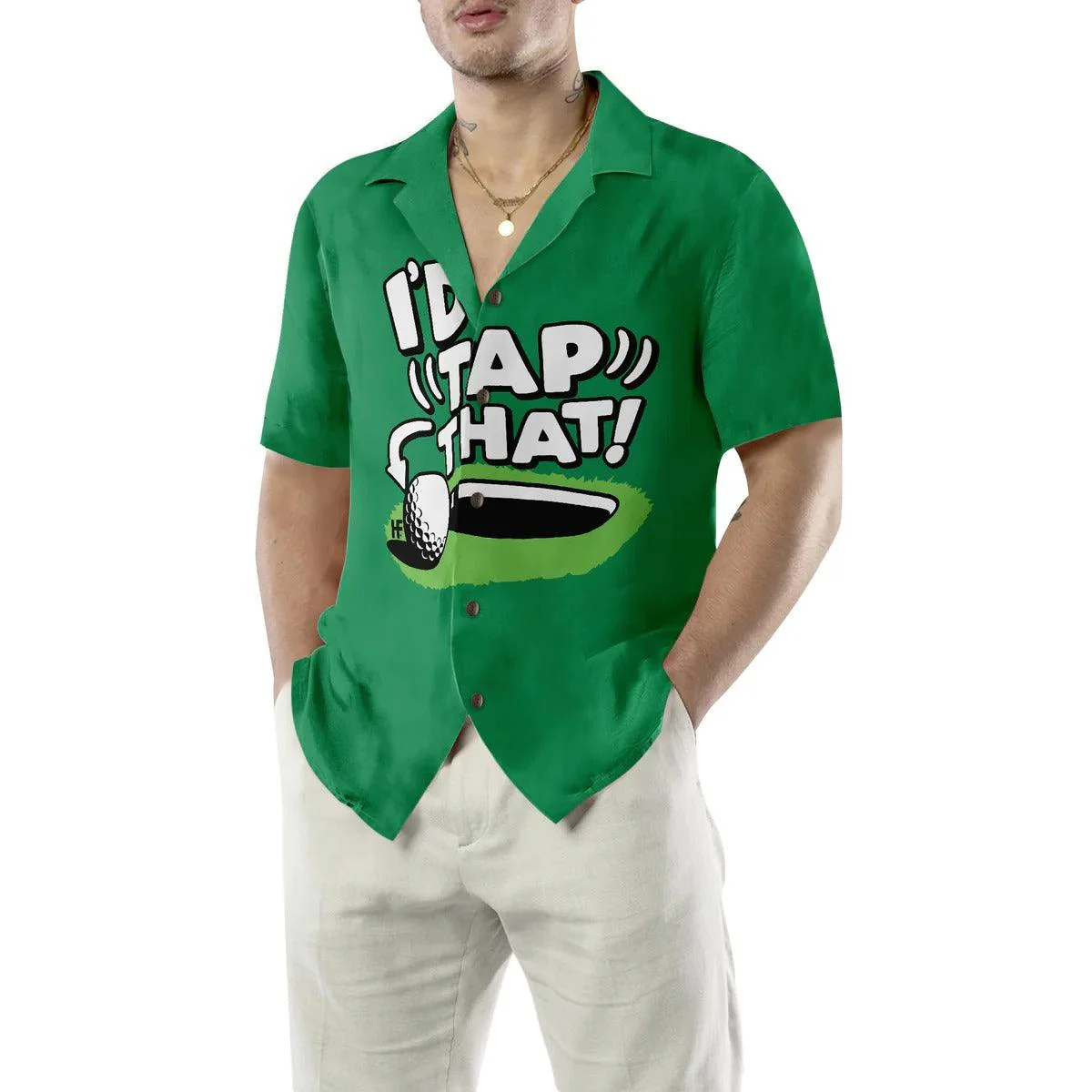 Golf Hawaiian Shirt, I'd Tap That Hawaiian Shirt, Summer Aloha Shirt - Perfect Gift For Men, Women, Husband, Wife, Golf Lover, Friend, Family - Image 5
