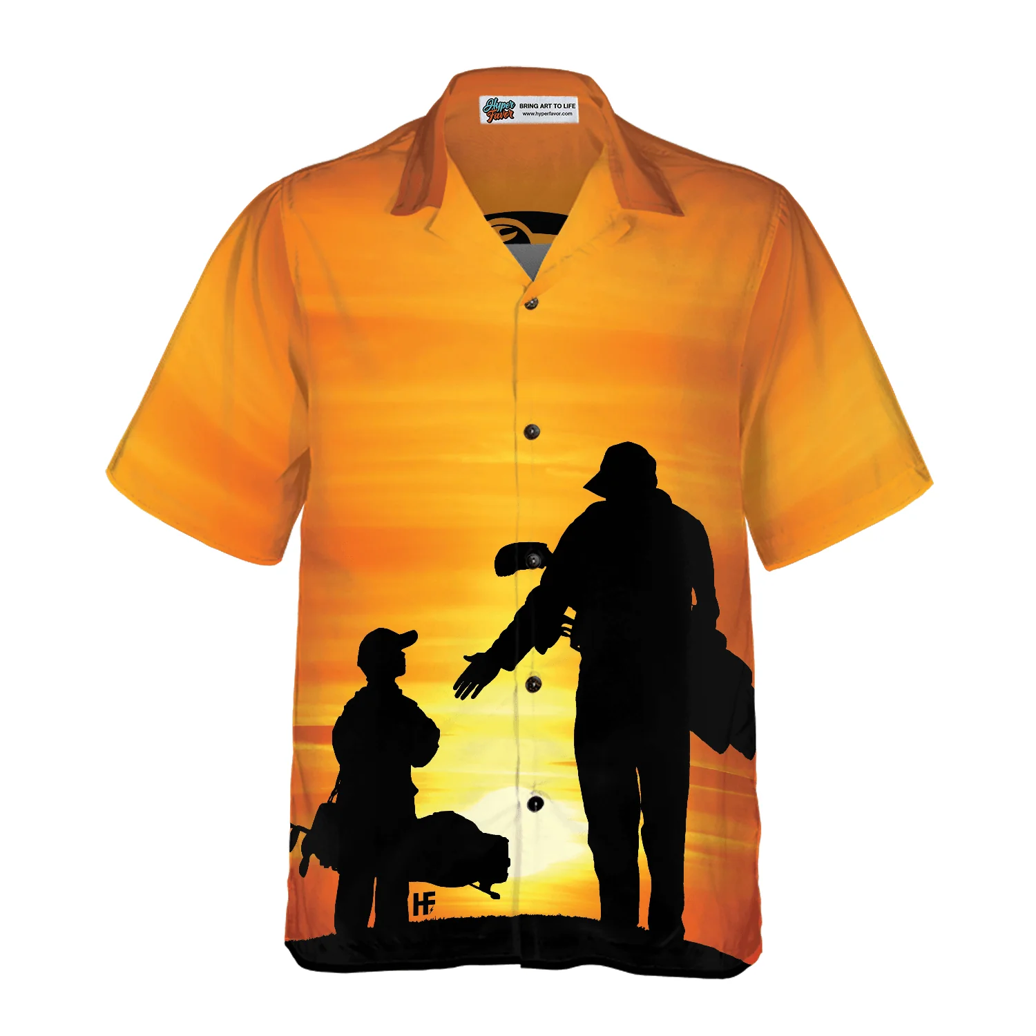 Golf Hawaiian Shirt, Son And Dad Playing Golf, Colorful Summer Aloha Hawaiian Shirt For Men Women, Gift For Friend, Family, Husband, Wife, Boyfriend - Image 4