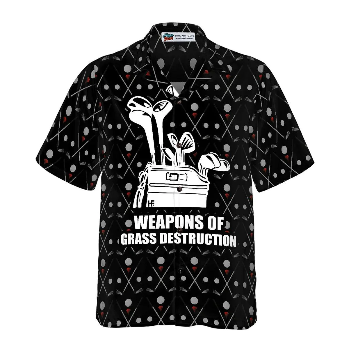 Golf Hawaiian Shirt, Weapon Of Grass Destruction Hawaiian Shirt, Golf Pattern Aloha Shirt - Perfect Gift For Men, Women, Golf Lover, Friend, Family - Image 2