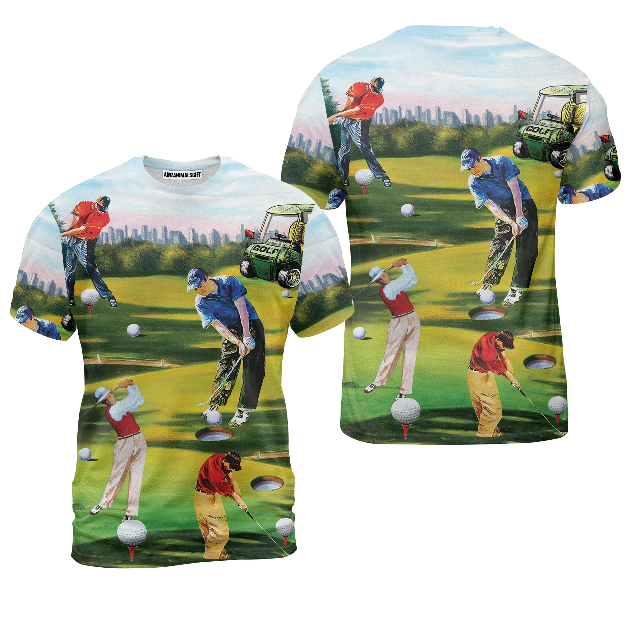Golf Men Hawaiian Shirt - Golf Men, Golf Cart Hawaiian Shirt - Perfect Gift For Men & Women, Golf Lover - Image 3