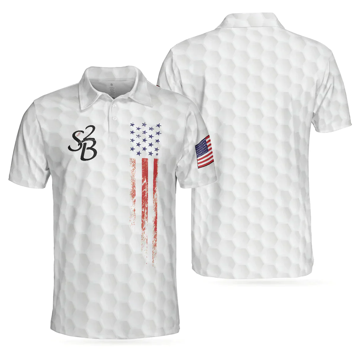 Golf Men Polo Shirt, American Flag, Golf 4th Of July Polo Shirt, Cool Golf Gift For Men - Gift For Golf Lovers, Golfers