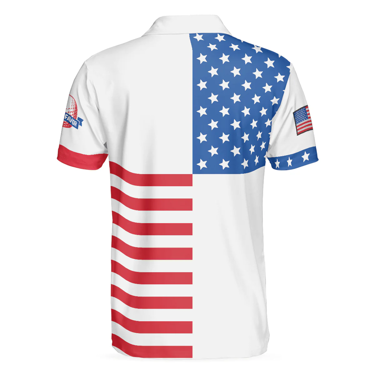 Golf Men Polo Shirt, American Flag Polo Shirts For Men - Perfect Gift For Golf Lovers, Golfer, American Lovers - Image 2
