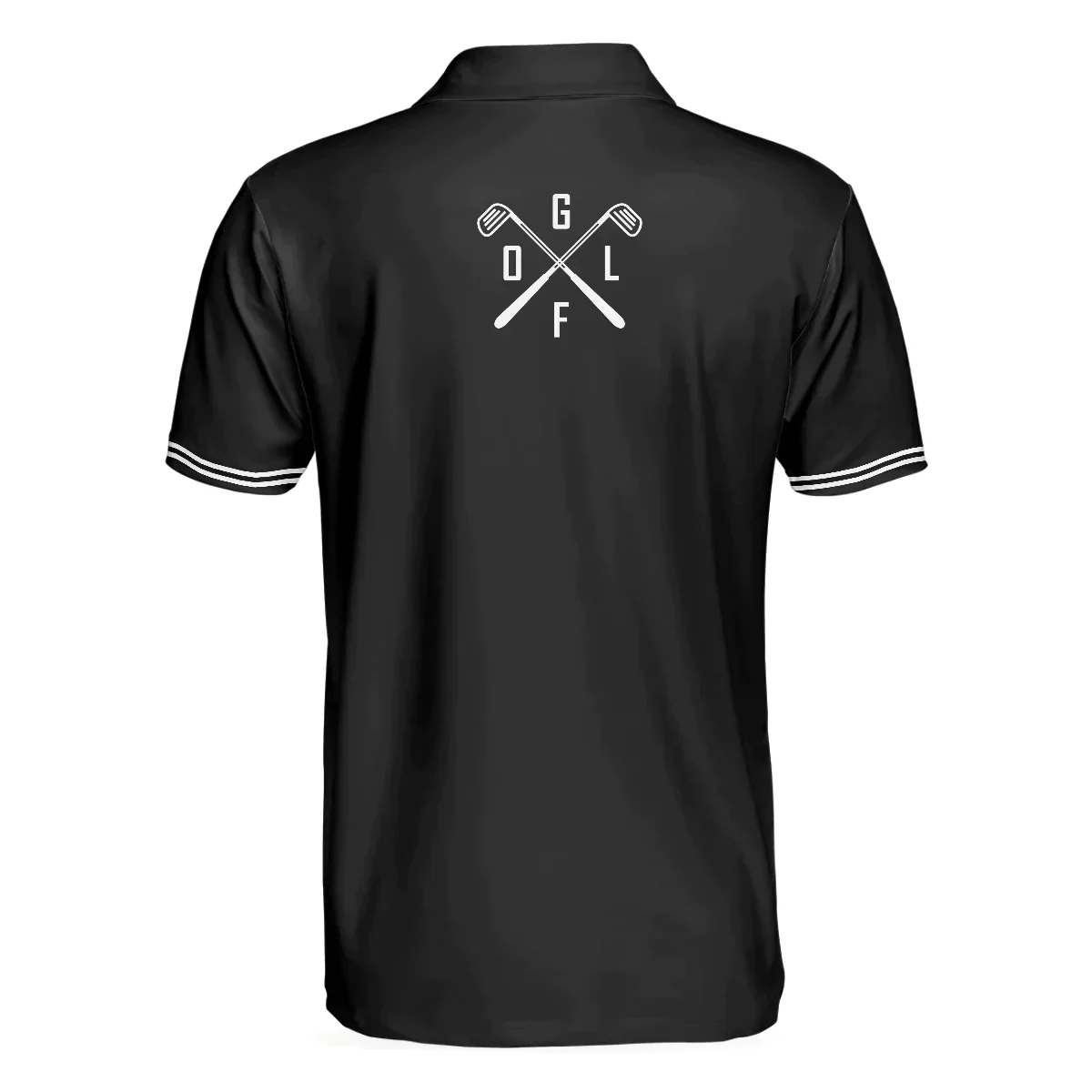 Golf Men Polo Shirt, Black And White Argyle Pattern Polo Shirt, Just Golf It Skull Golf Shirt For Men - Gift For Golfers, Golf Lovers - Image 2