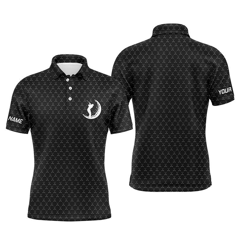 Golf Men Polo Shirt - Custom Name Funny Golf Clubs Pattern Apparel Men Polo Shirt - Personalized Gift For Golf Lover, Team, Golfers, Husband, Boyfriend - Image 2