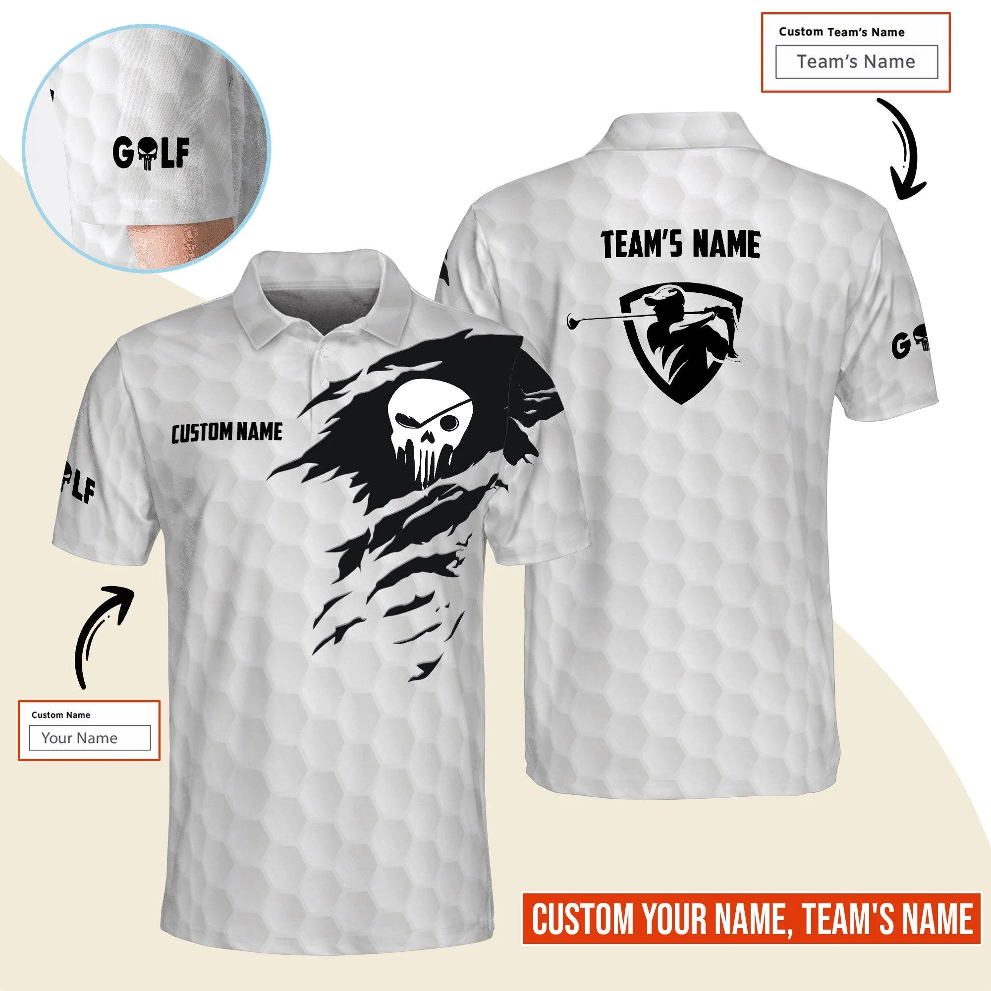 Golf Men Polo Shirt Custom Name - Golf Team Personalized Polo Shirt For Men - Gift For Golfers, Friend, Family