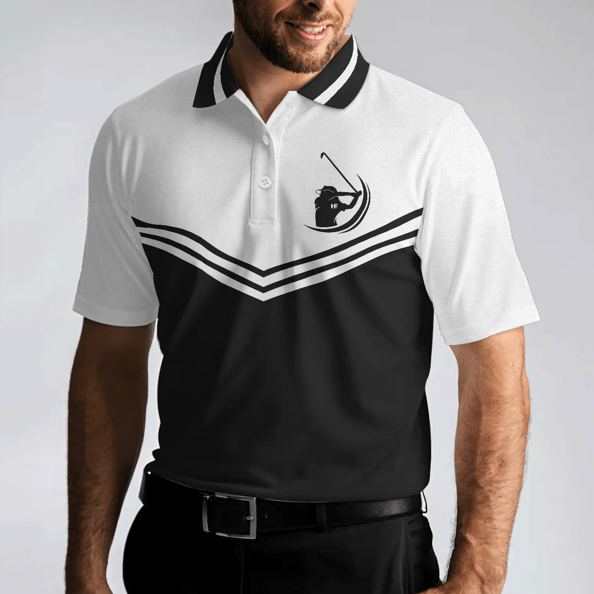 Golf Men Polo Shirt, Swing Hard In Case You Hit It Short Sleeve Polo Shirt, Best Polo Shirts For Men - Perfect Gift For Men, Golfers - Image 4