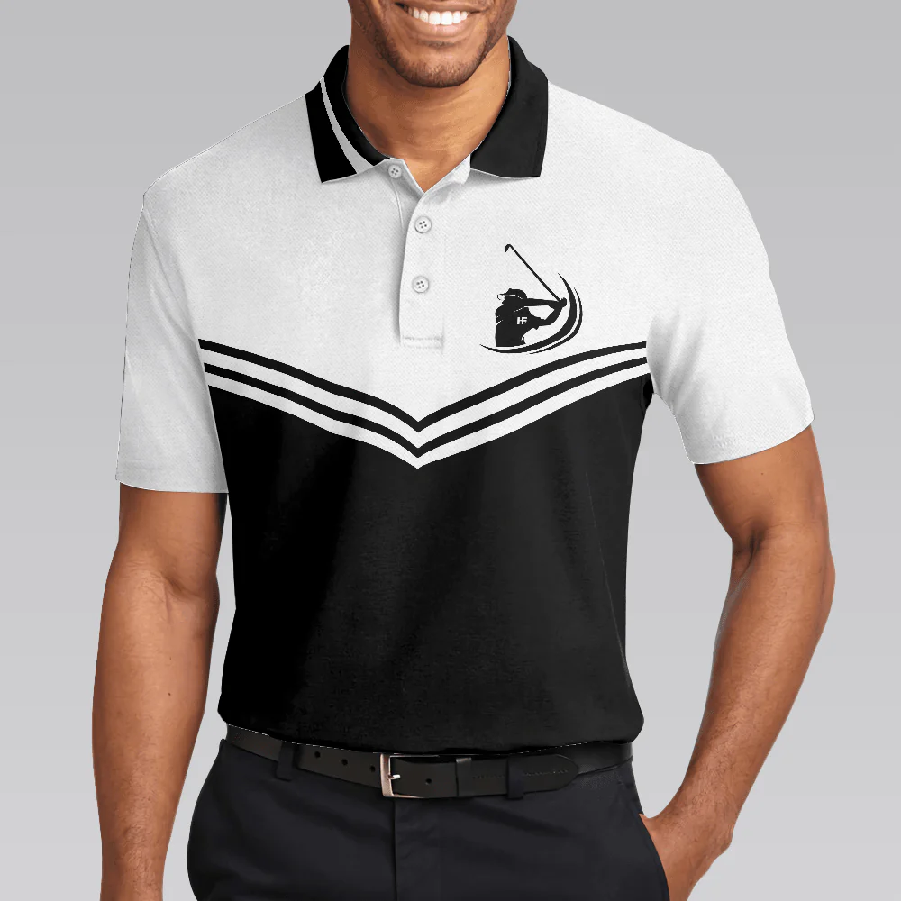 Golf Men Polo Shirt, Swing Hard In Case You Hit It Short Sleeve Polo Shirt, Best Polo Shirts For Men - Perfect Gift For Men, Golfers - Image 5